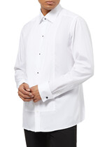 Slim Fit Plissé Evening Shirt