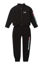 Kids EA7 Cotton Logo Tracksuit