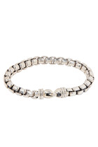 Extra-Large Box Sterling Silver Chain Bracelet