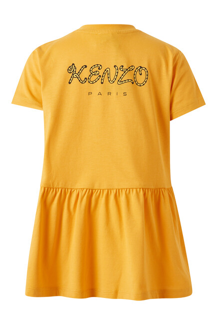 Kids Tiger-Appliquéd Cotton Dress