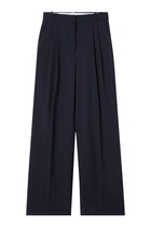 Wide Leg Pleated Trousers