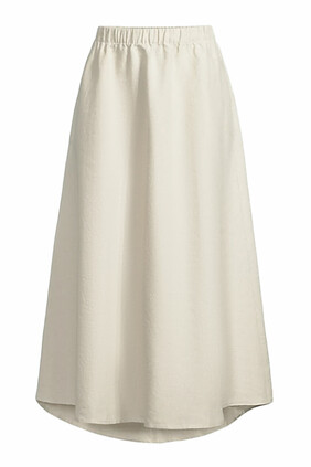 Eileen Fisher Washable Stretch Crepe Lantern Skirt in White