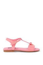 Kids Logo Patent Leather Sandals