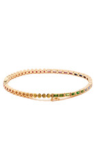 Rivière Baguette Bracelet, 18k Yellow Gold & Mixed Precious Stones