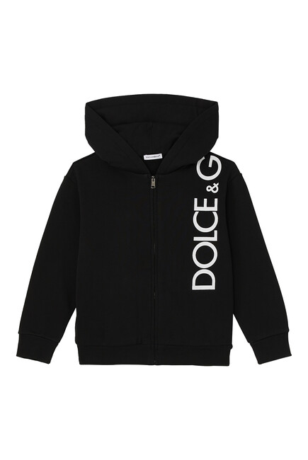 Kids Logo-Print Zip-Up Hoodie