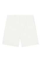 Bermuda Silk & Wool Blend Shorts