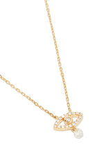 Pavé Eye Necklace, 18k Yellow Gold & Diamonds