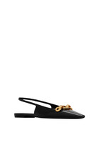 Blade Leather Slingback Ballerina Flats