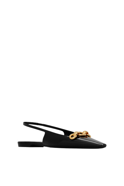 Blade Leather Slingback Ballerina Flats