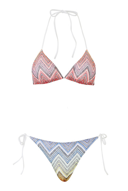Mare Crochet-Knit Triangle Halterneck Bikini