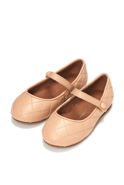 Kids Ballerina Leather Pumps