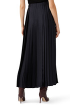 Pleated Pull On Maxi Skirt