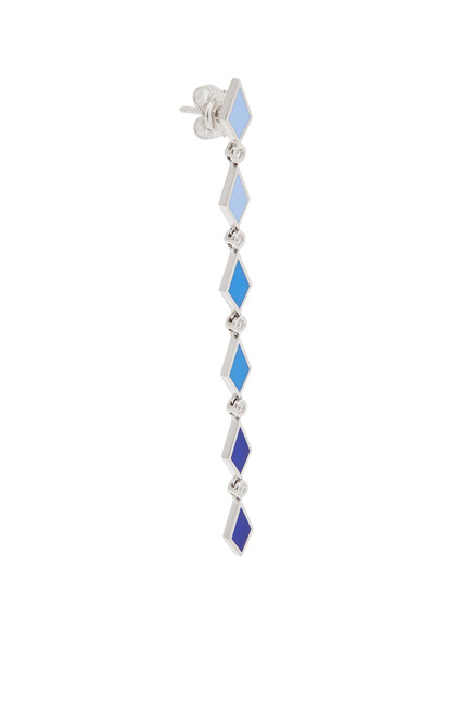 Blue Ombre Earrings, 18k White Gold & Diamonds