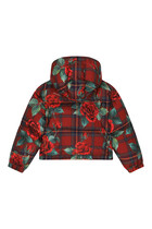 Kids Nylon Tartan Rose Jacket