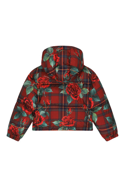 Kids Nylon Tartan Rose Jacket