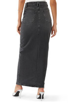 Denim Tube Maxi Skirt