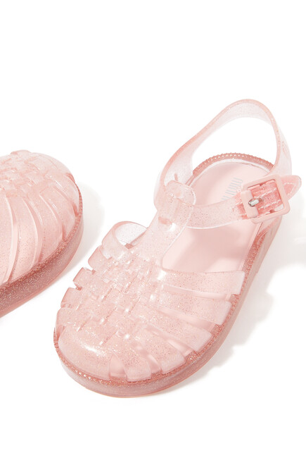 Kids Glitter Jelly Sandals