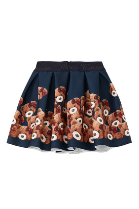 Bear Print Neoprene Skirt