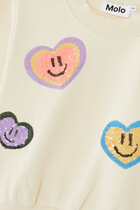Kids Sequin Heart Sweatshirt