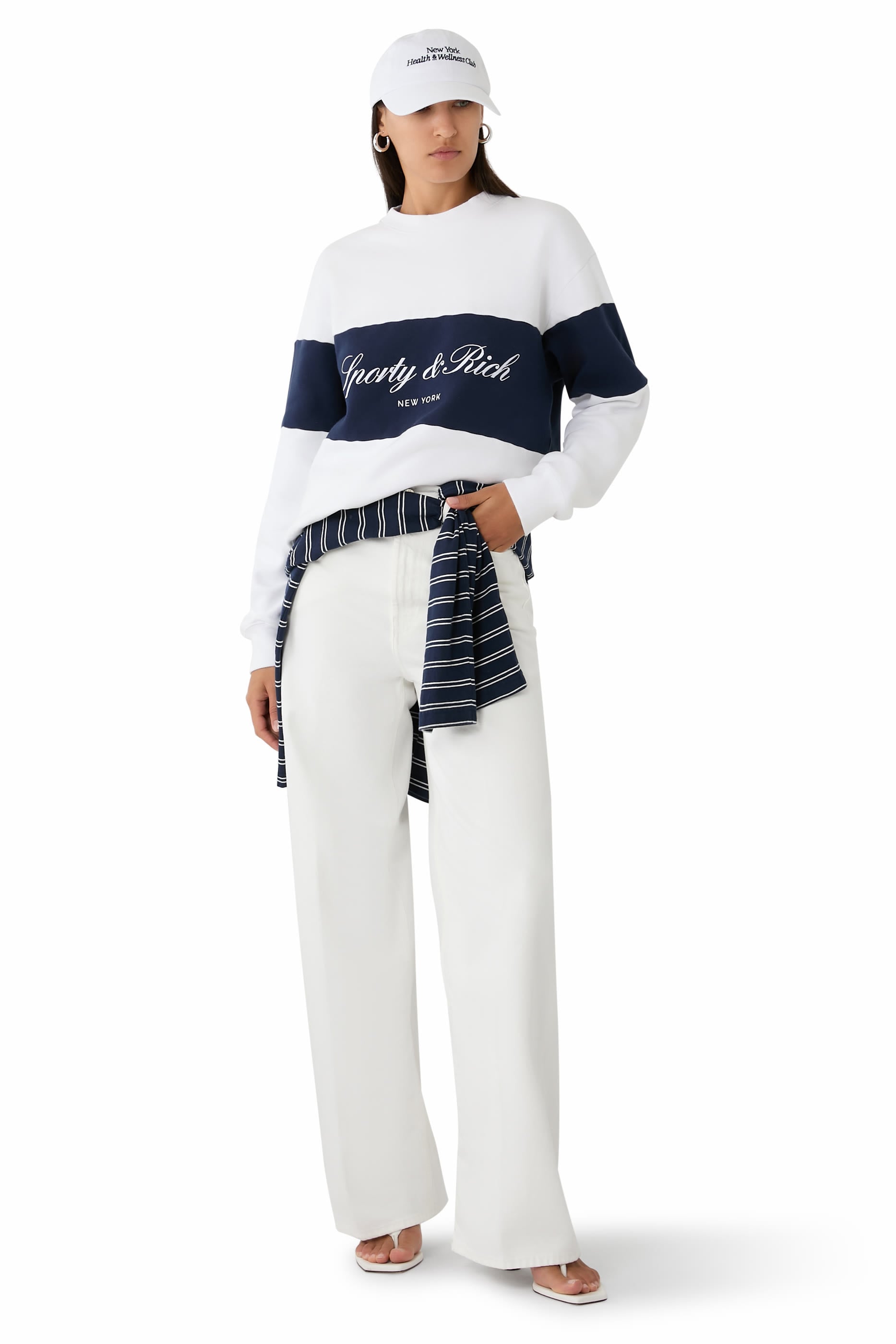 Signature Logo Block Crewneck Sweatshirt 