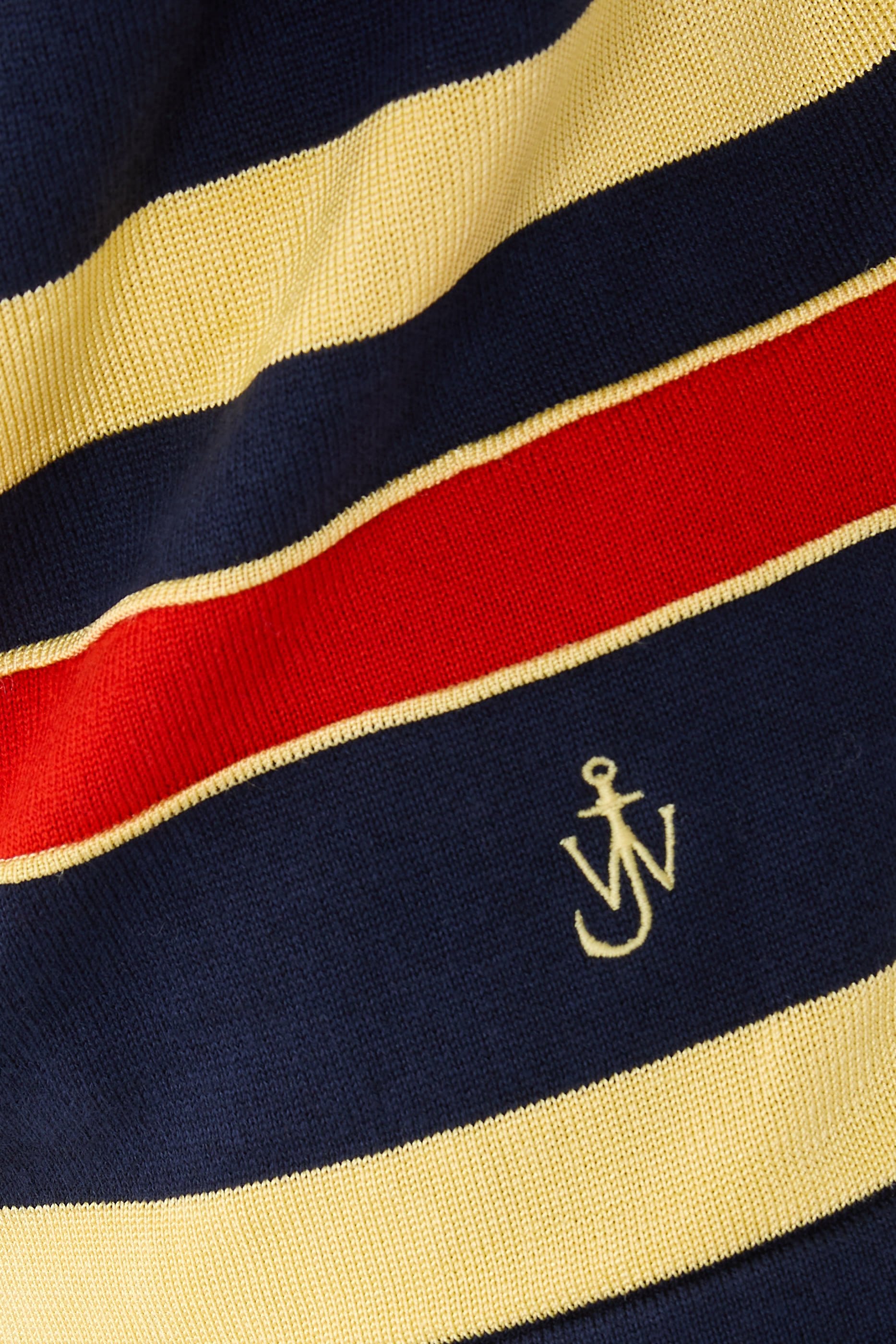  Knitted Striped Rugby Polo