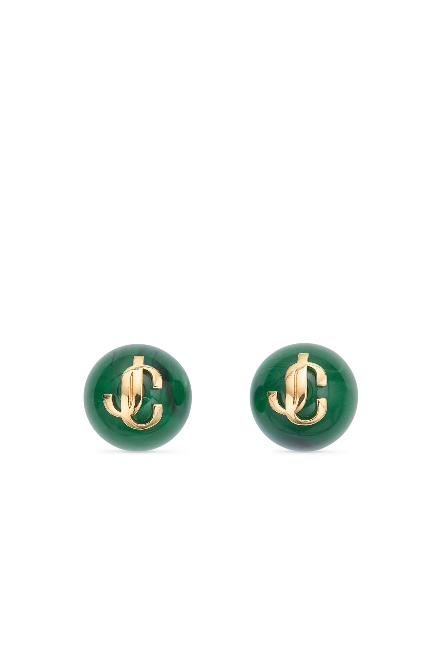 Beads Logo Earrings, Brass