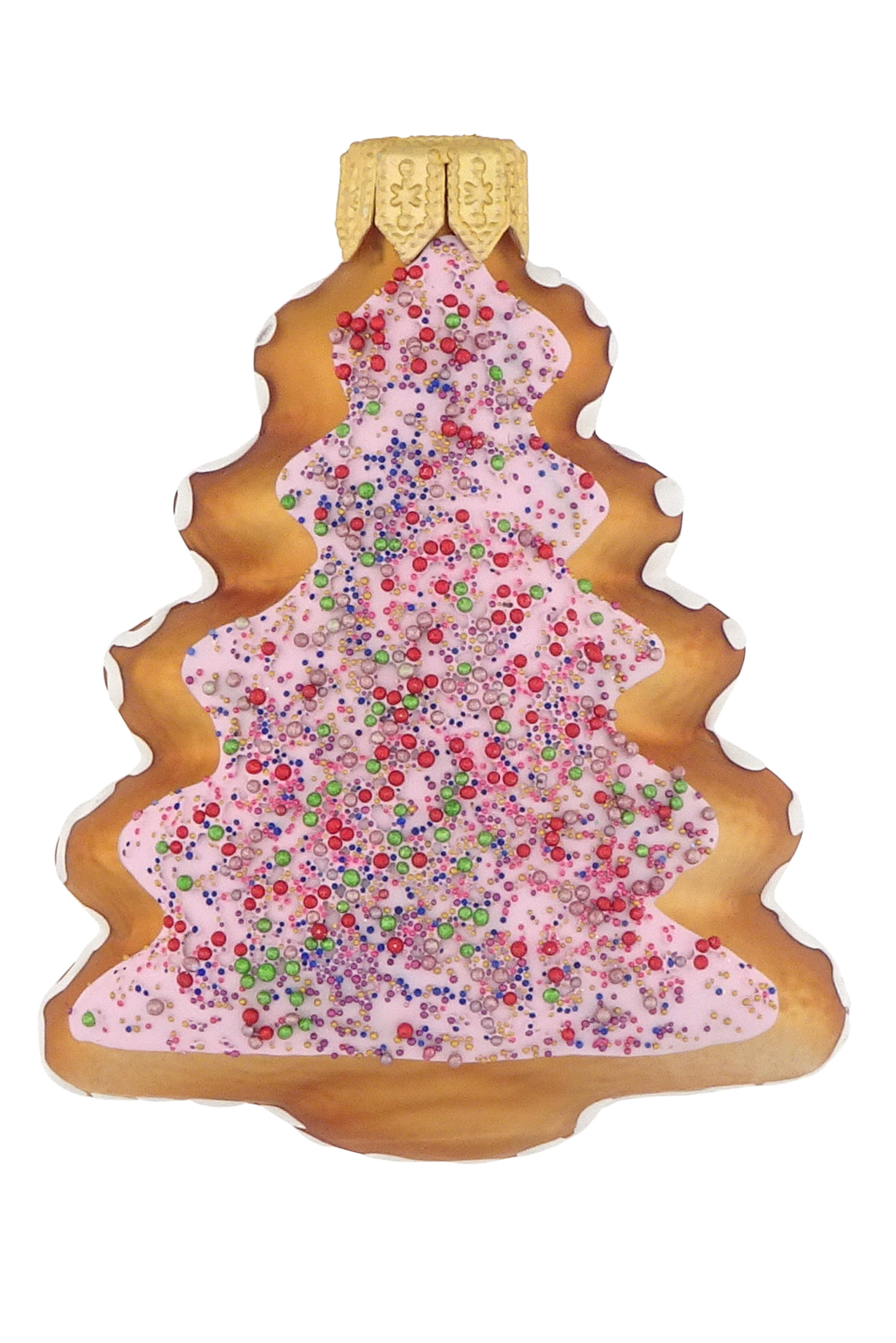 Glass Gingerbread Spruce Tree Ornament