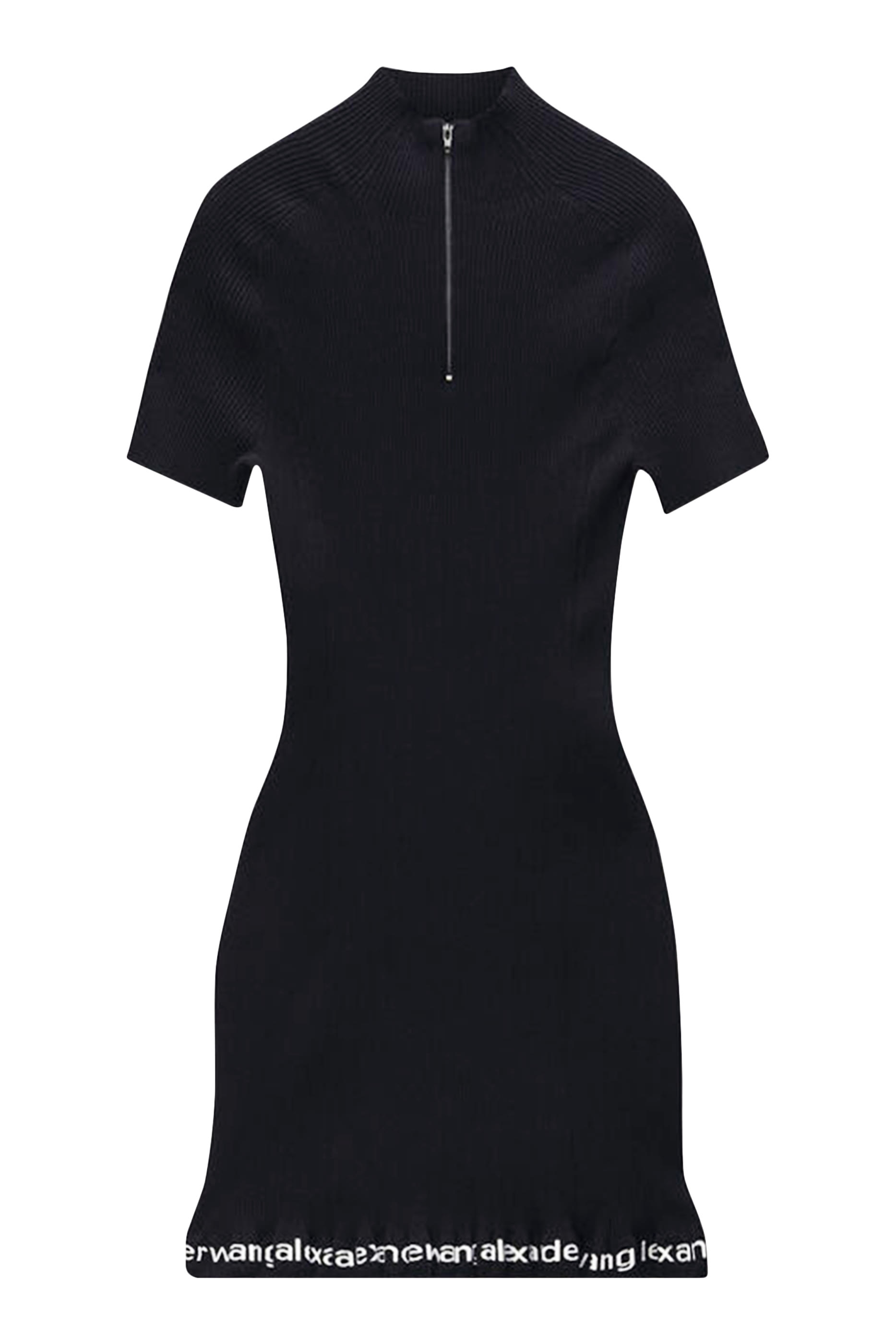 Ribbed Short Sleeves Dress