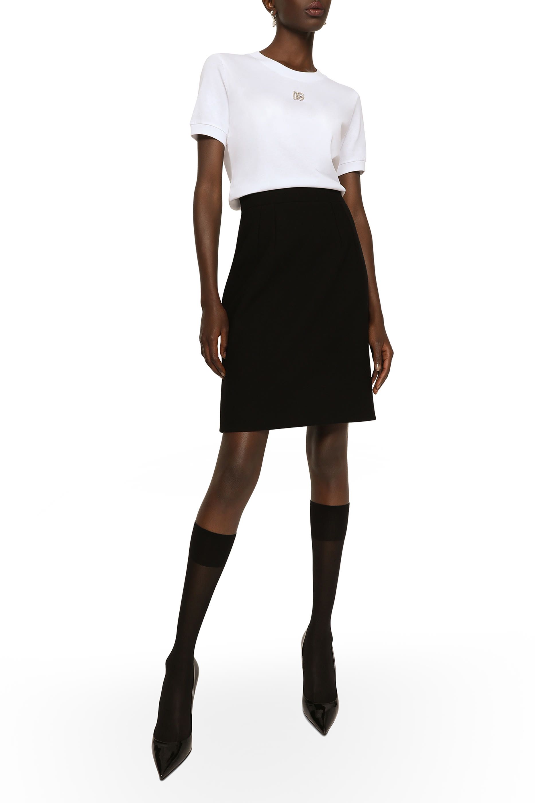 Crystal DG Logo Cotton T-shirt