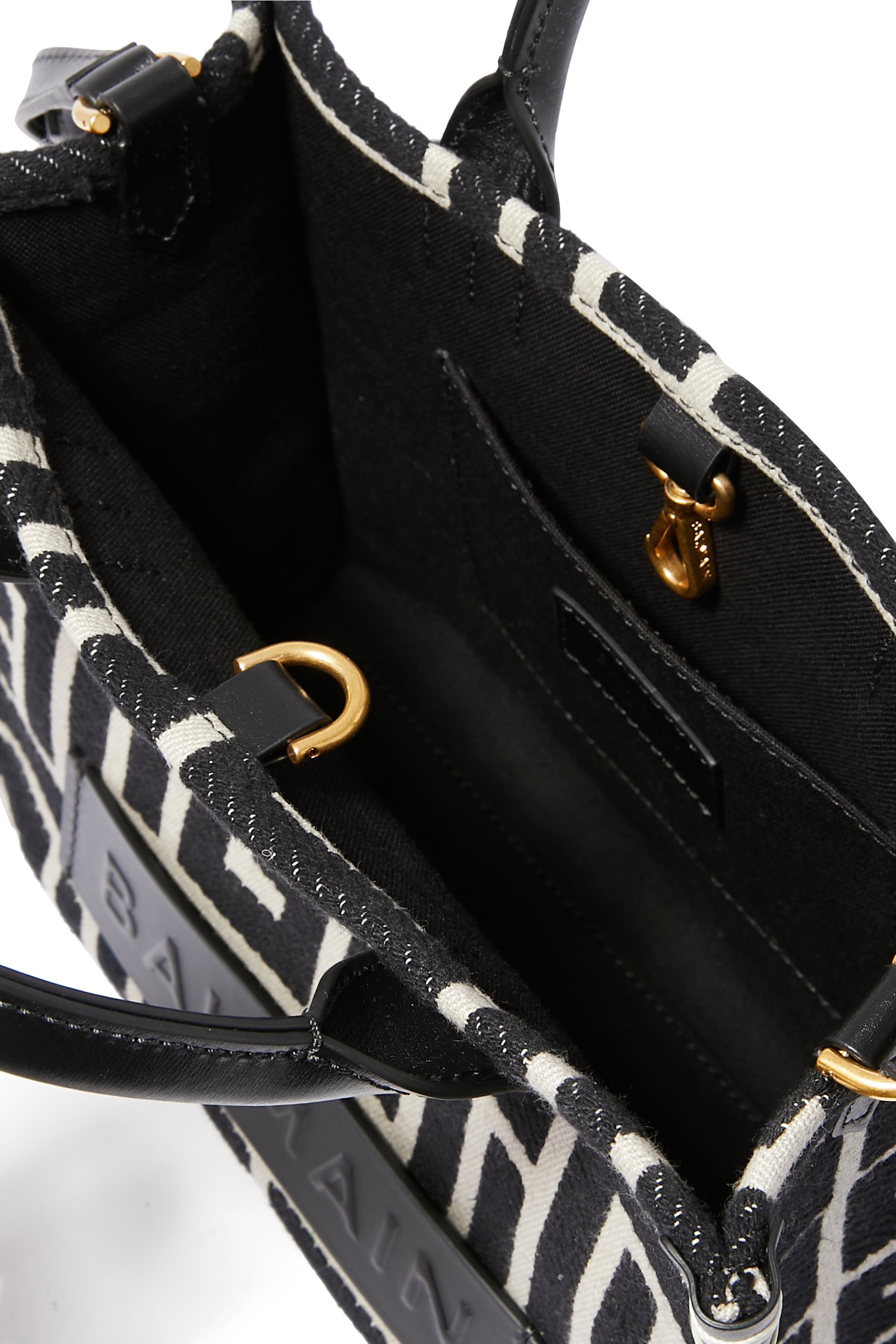 B-Army Monogrammed Jacquard and Leather Tote Bag