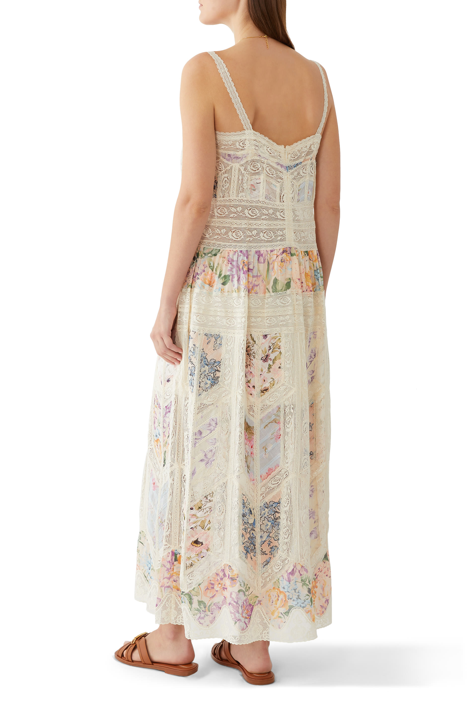 Halliday Lace Trim Floral Slip Dress