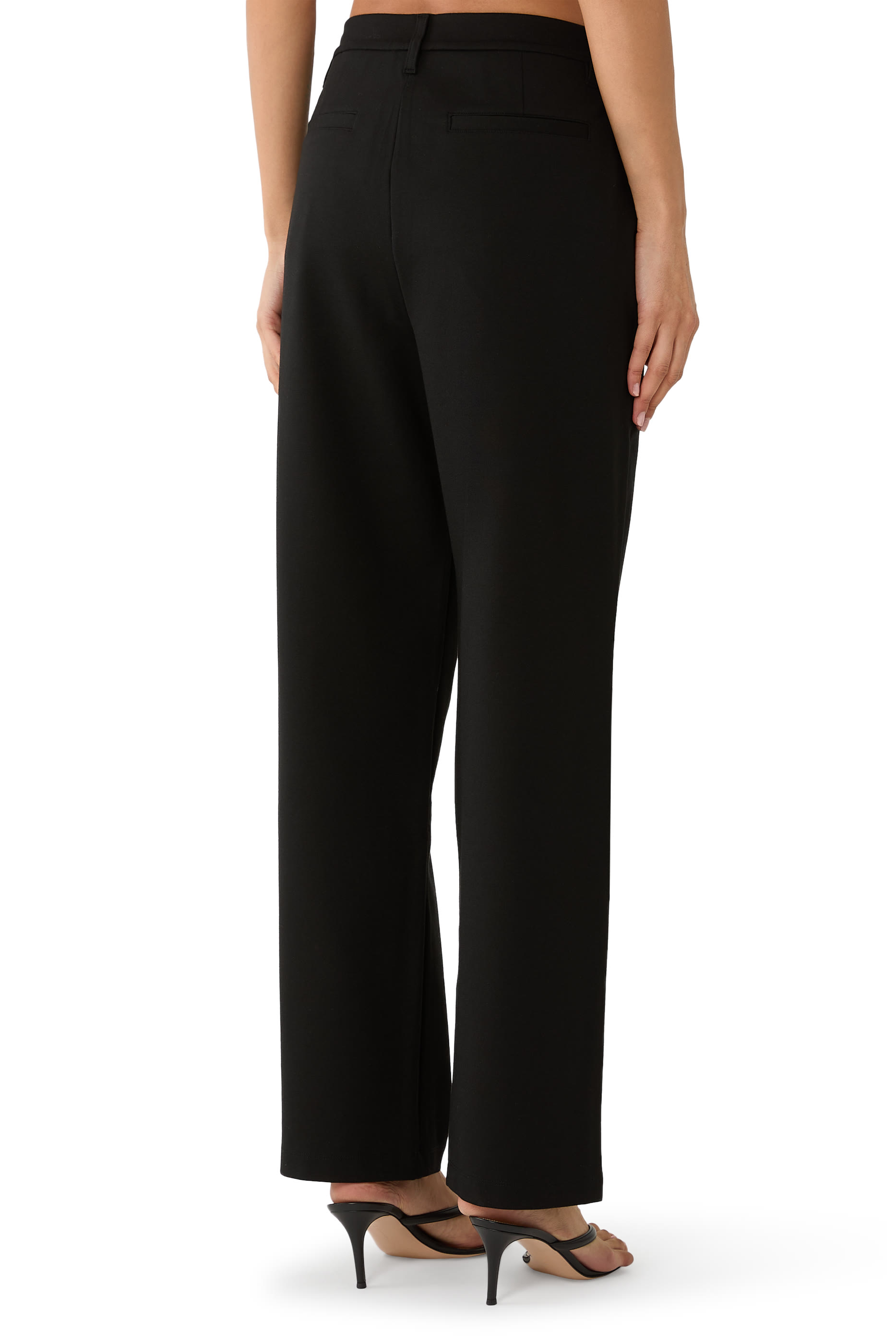 Washable Flex Ponte Straight Trouser Pants