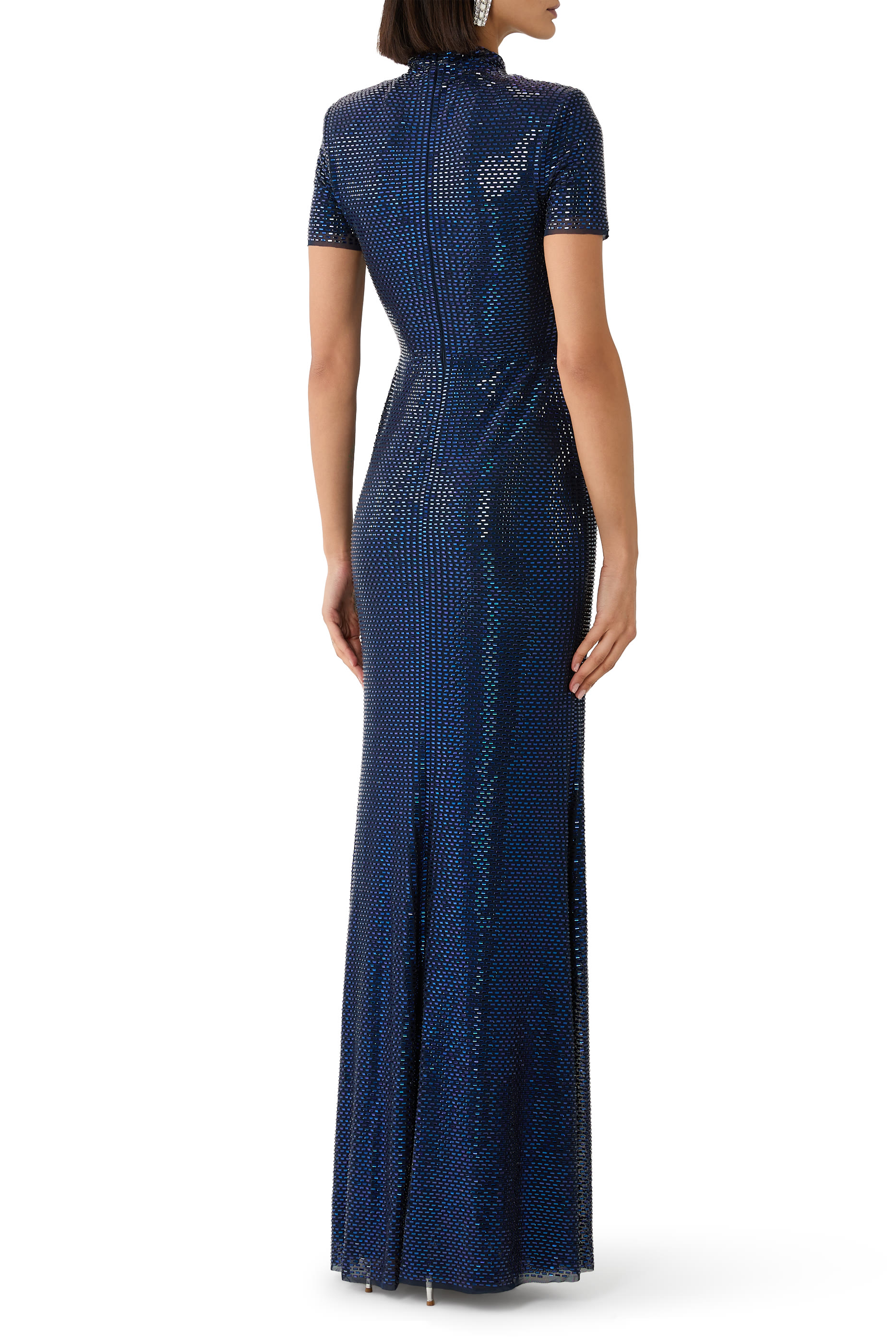 Mesh Twist Maxi Dress