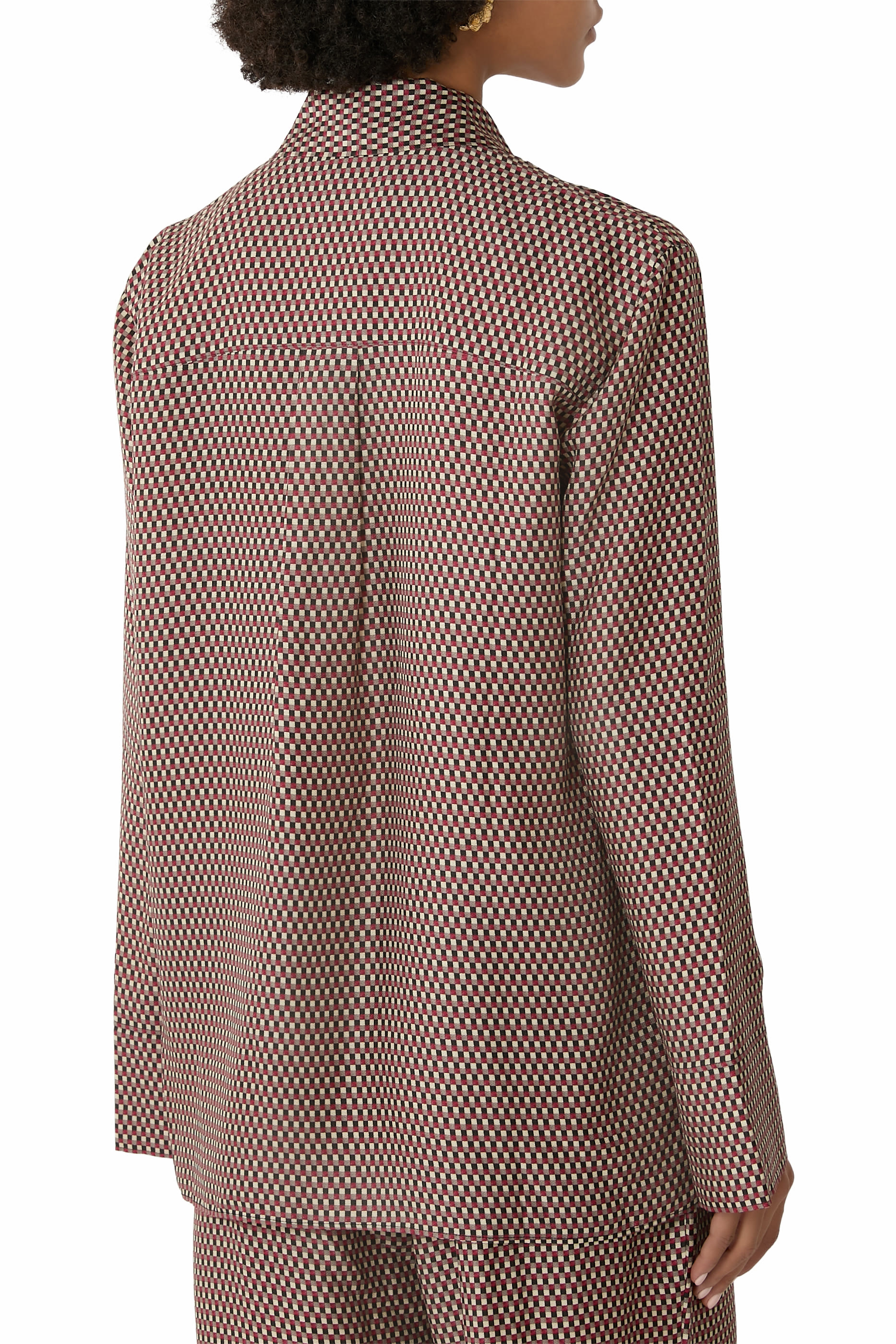  Adele Printed Silk Blend Blouse 