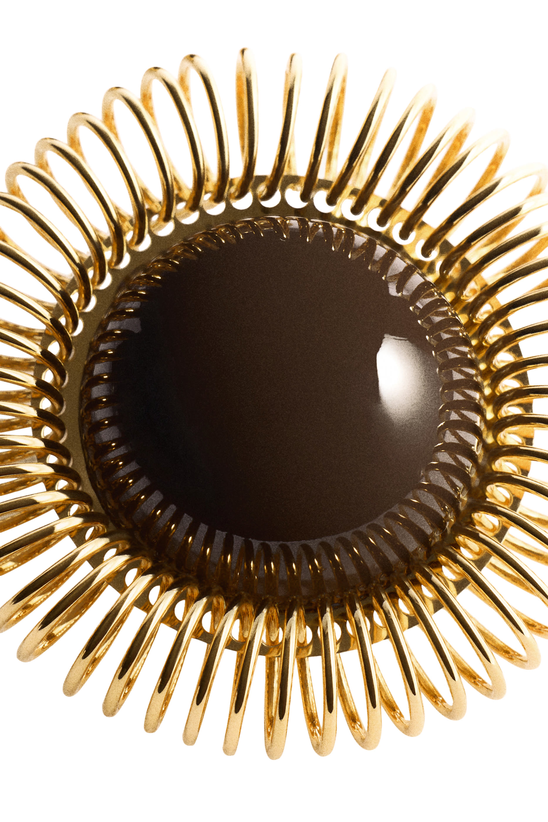 La Croisière The Tournesols Sunflower Earrings, Brass & Resin