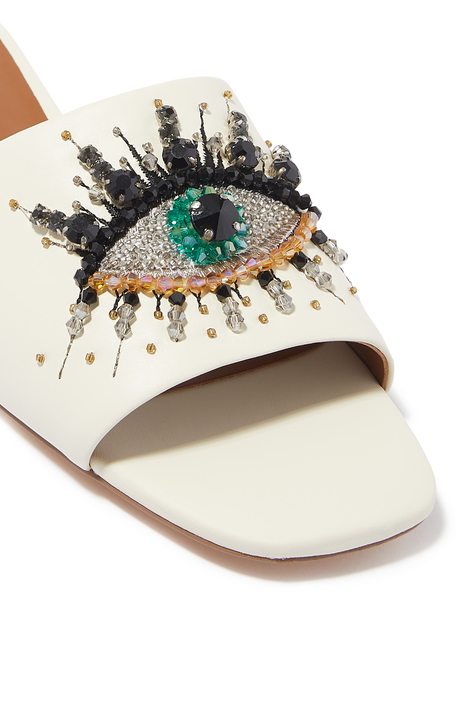 Crystal Eye Slip On Sandals