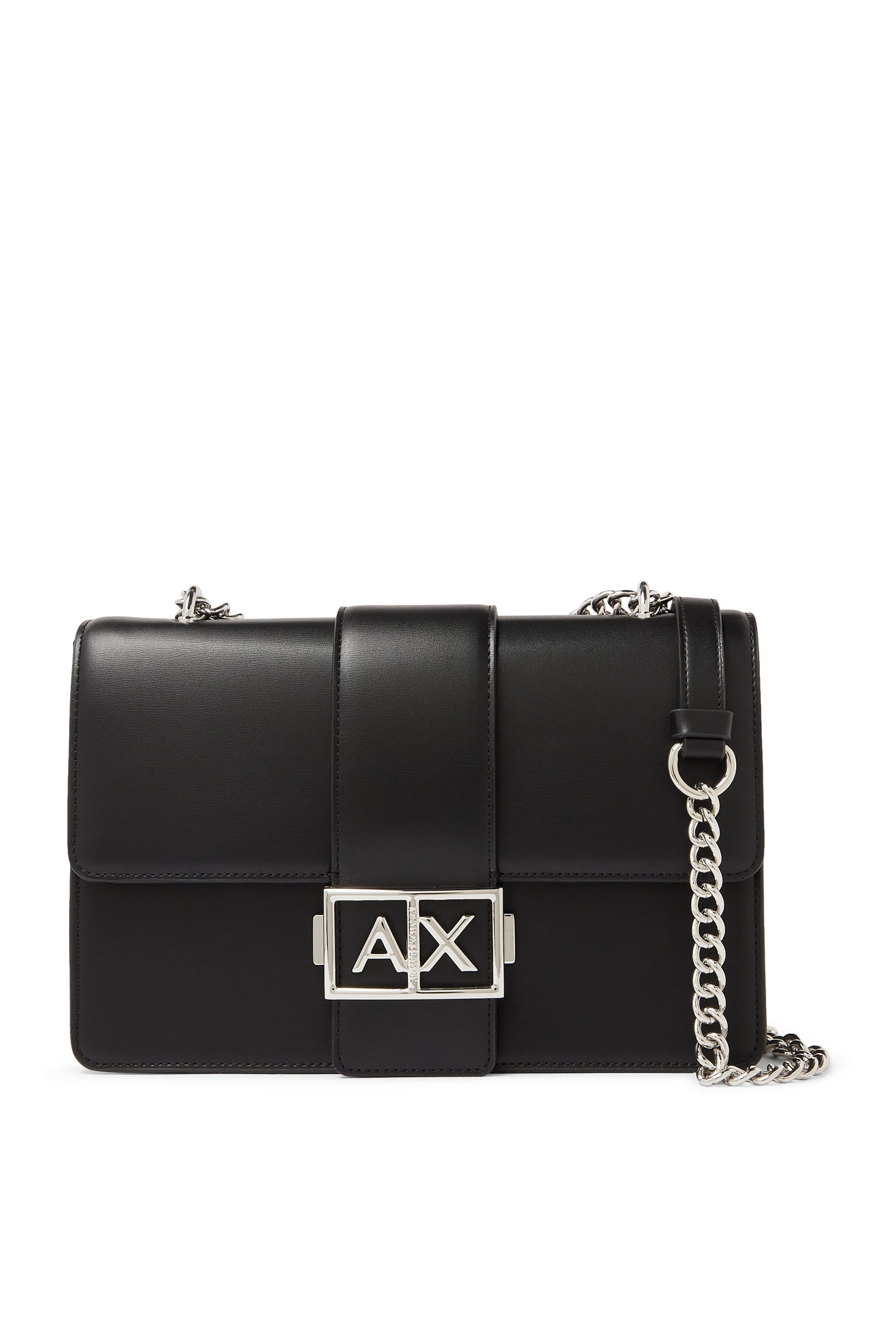 Metal AX Logo Shoulder Bag