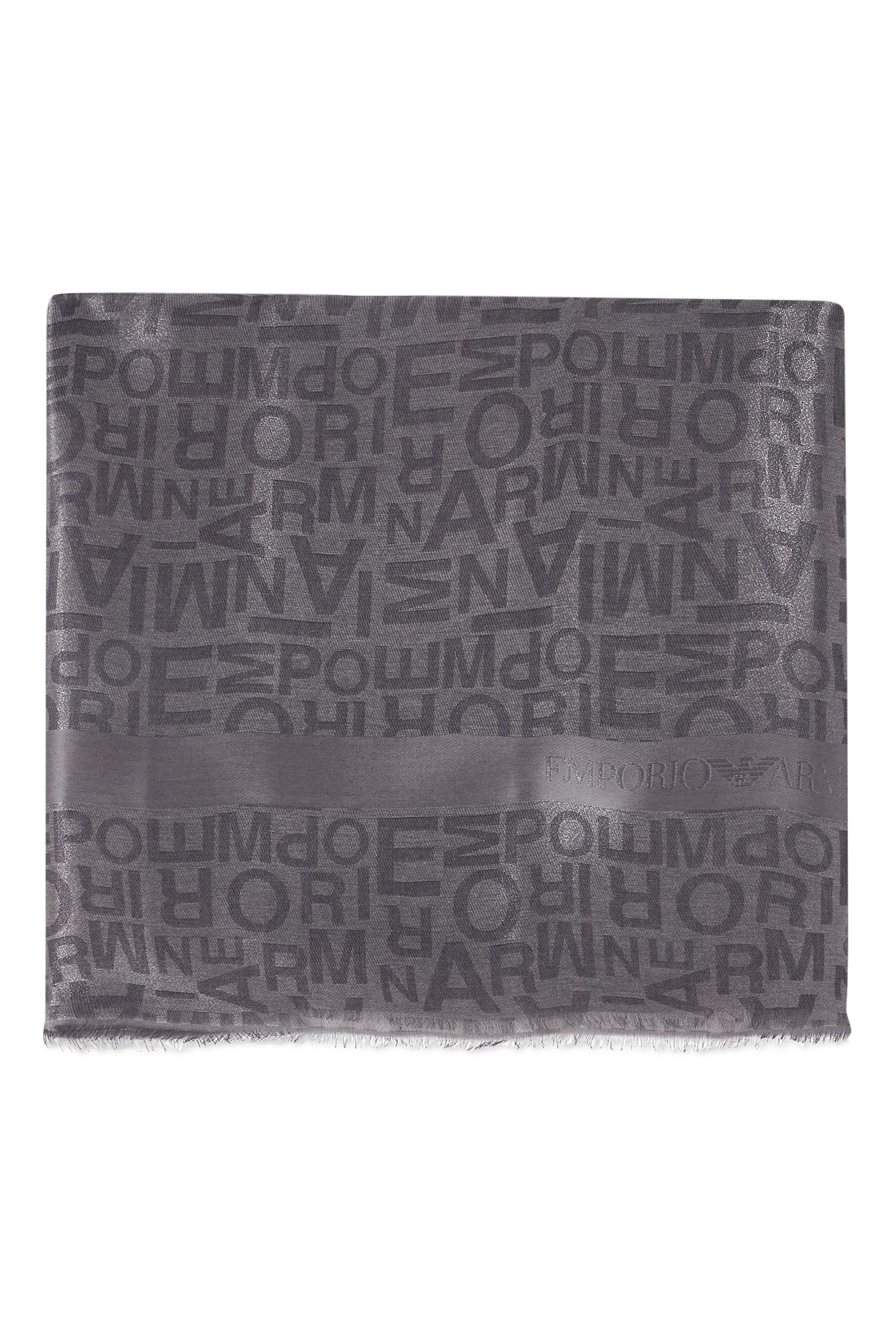 Modal Blend Stole with Lurex & Jacquard Lettering Scarf