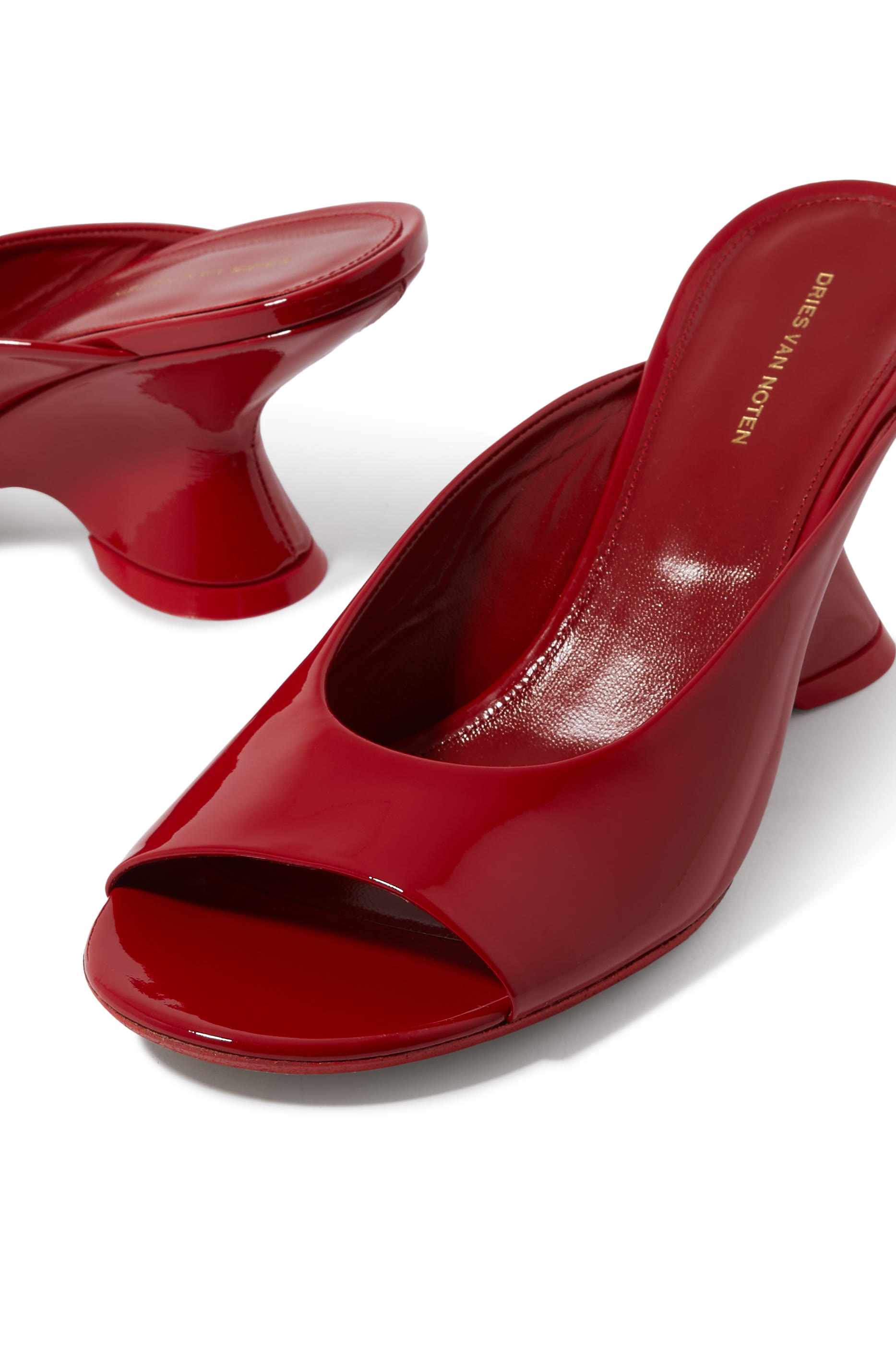 Open Toe 75  Leather Mules