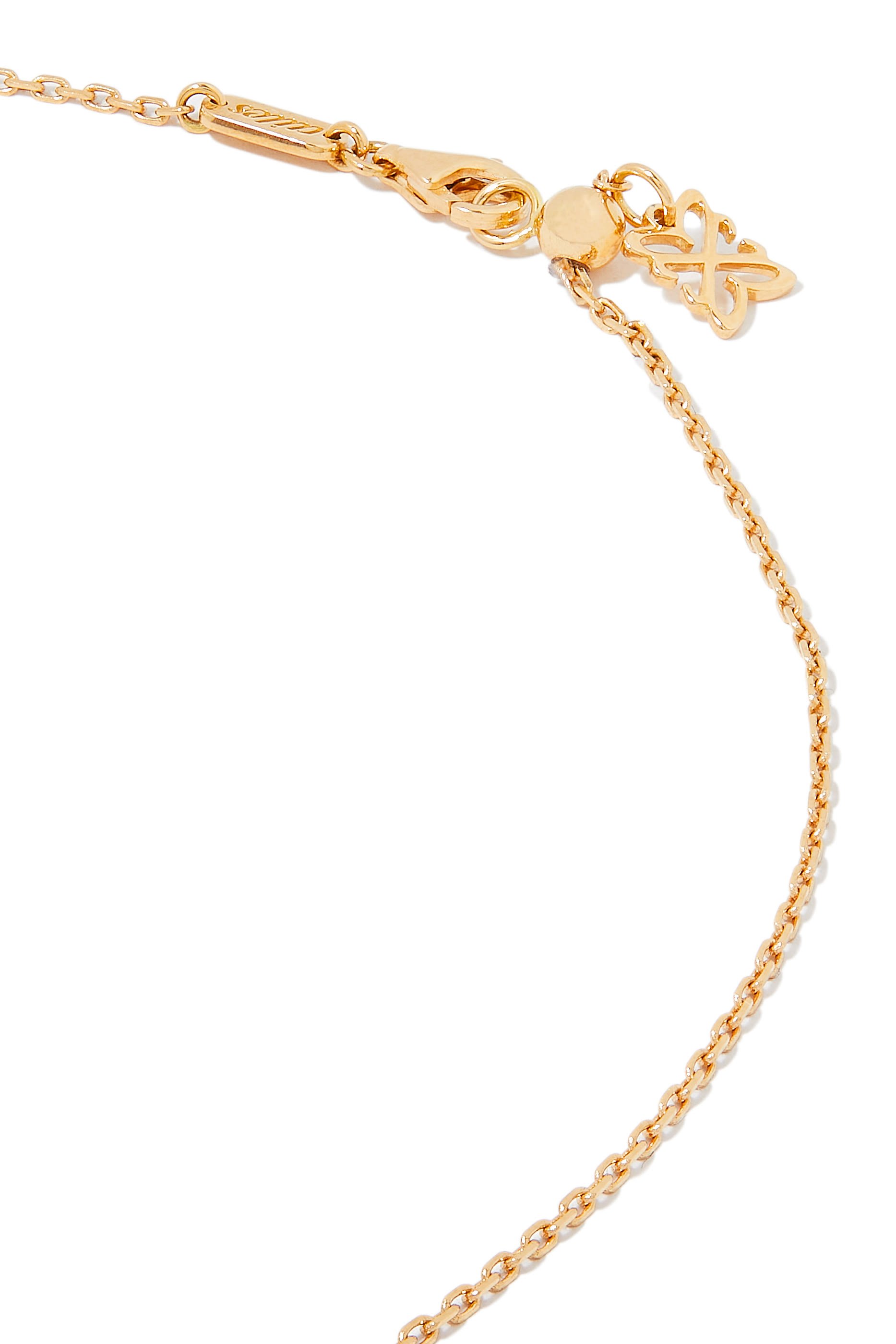 Arabic Letter Necklace, 18k Gold & Diamond