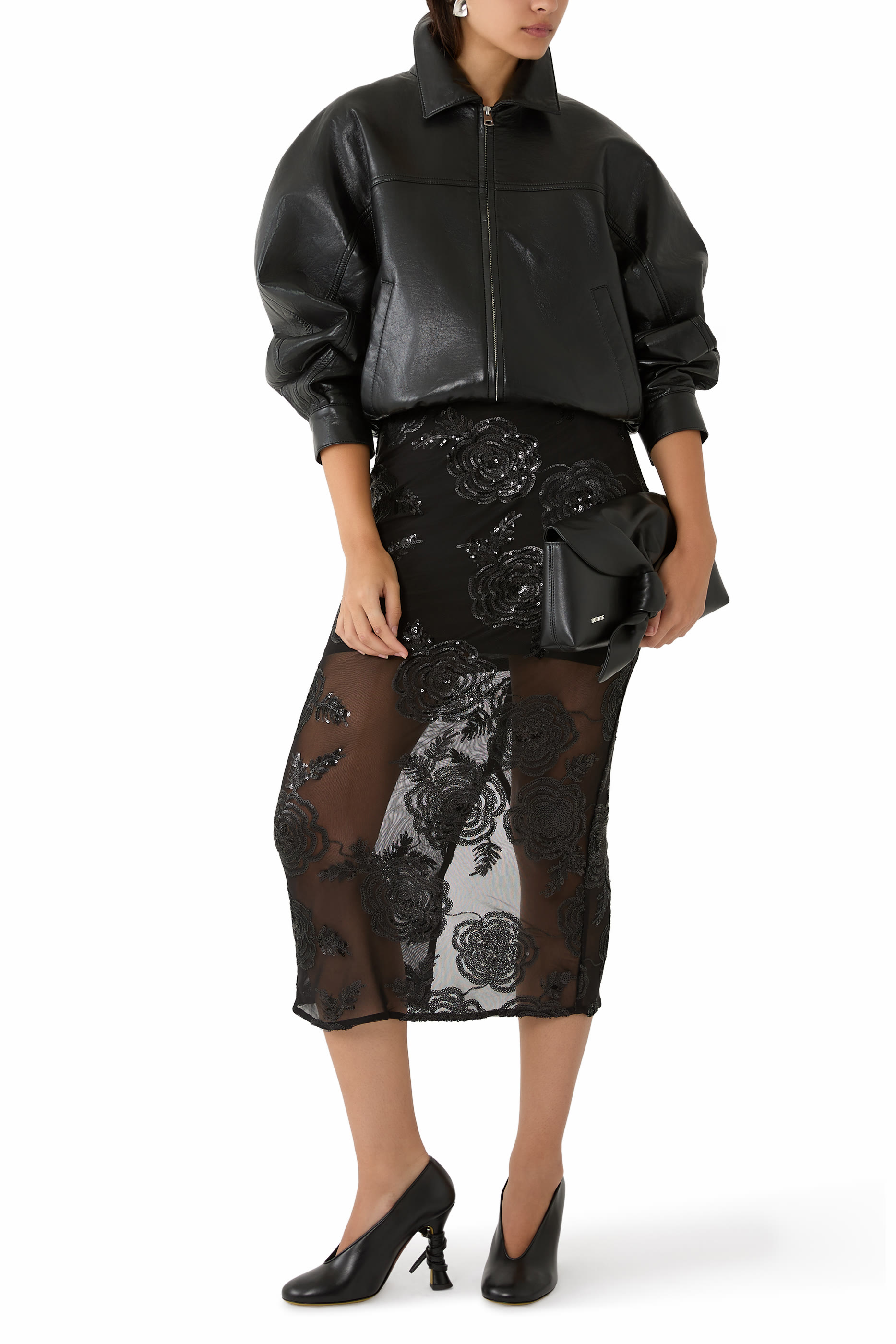 Sequins Midi Skirt