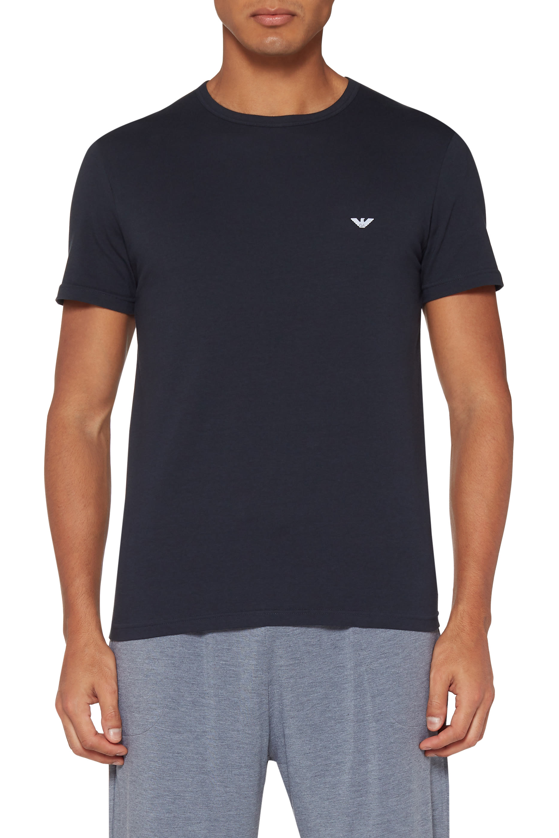 Logo Embroidered T-Shirt, Pack of 2