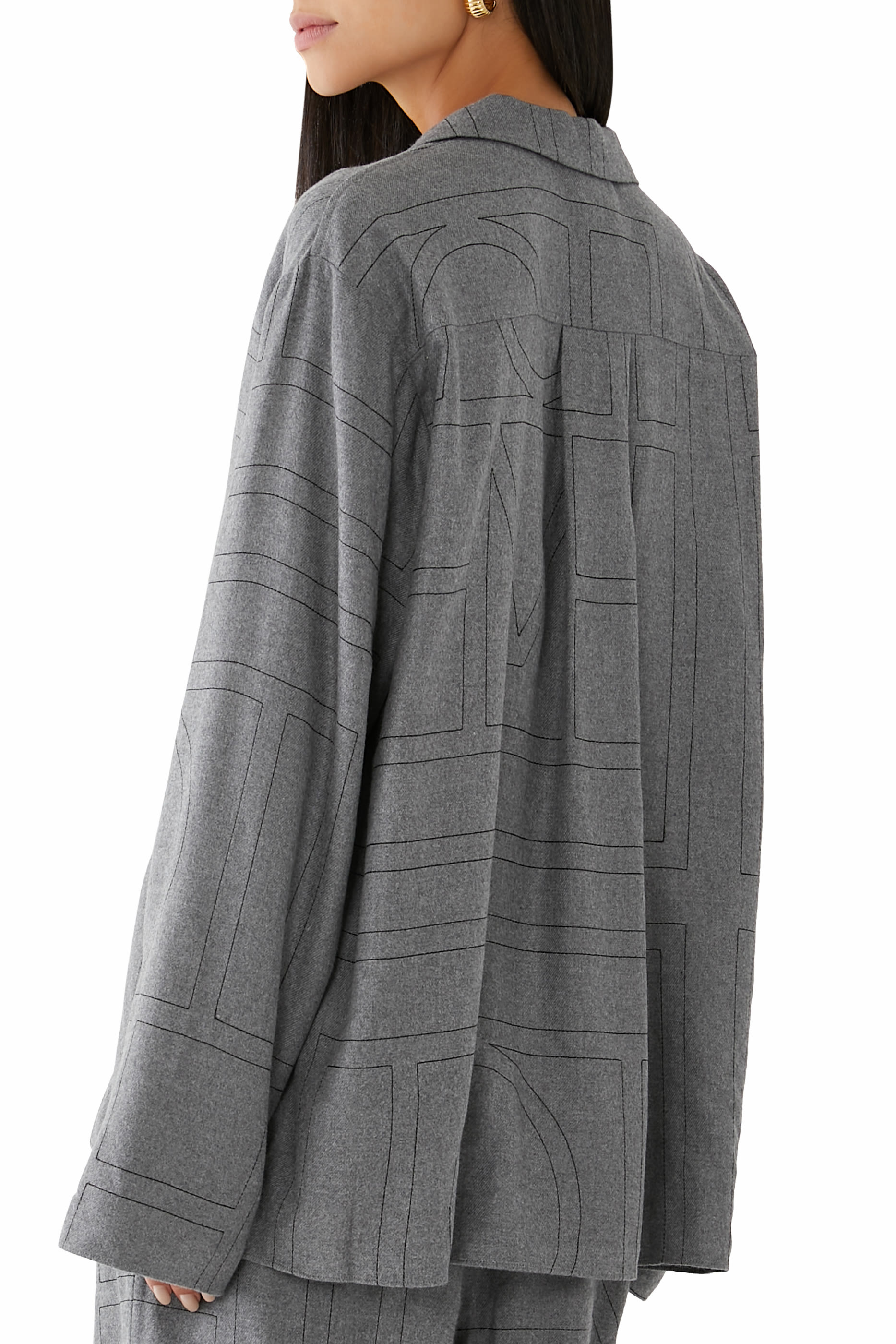 Monogram Flannel PJ Top