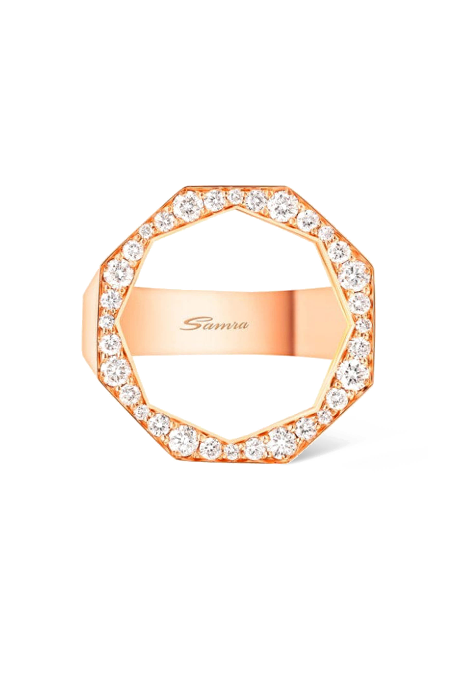 Birwaz Turath Ring, 18k Pink Gold & Diamonds