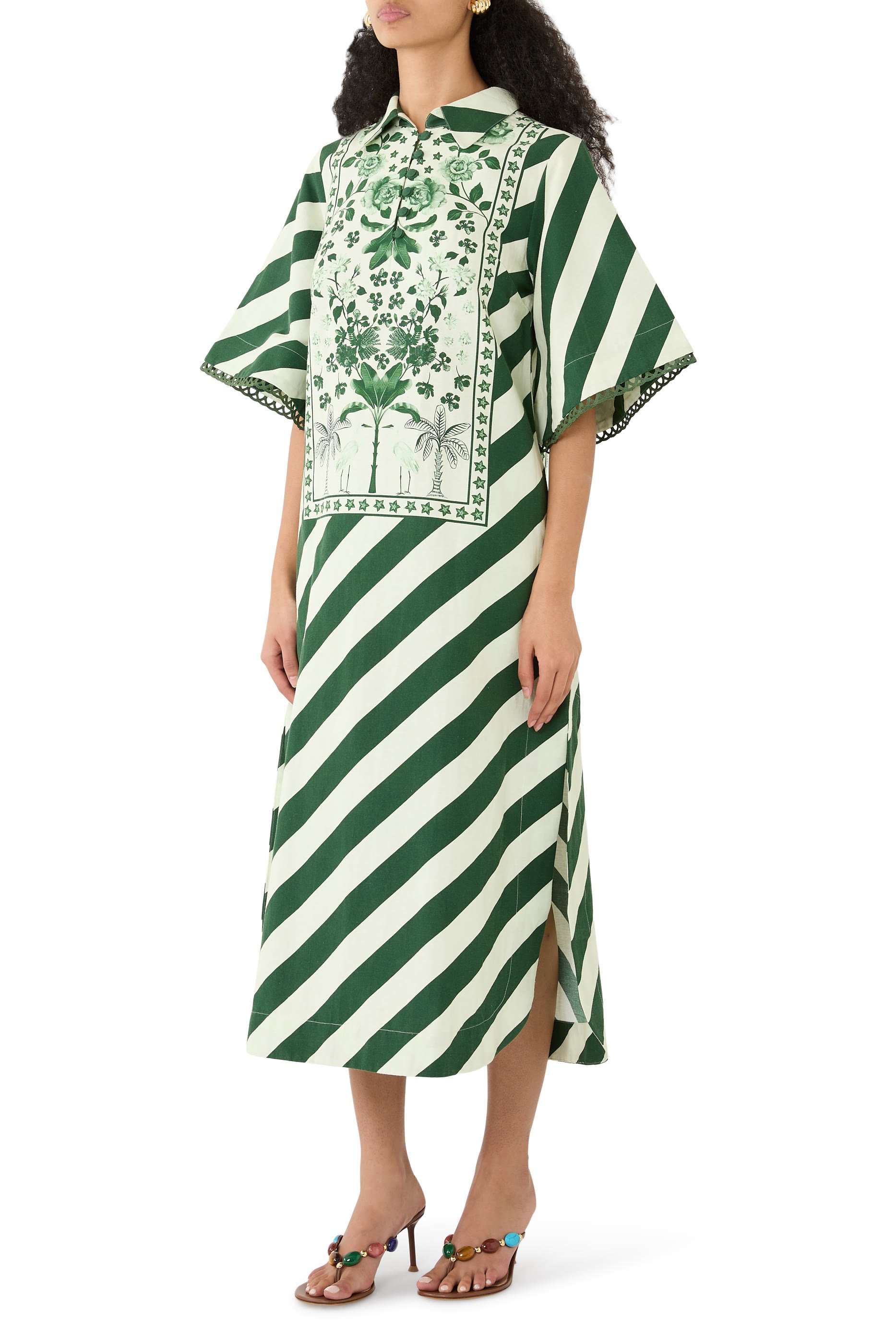 Azulejos Midi Kaftan Dress 