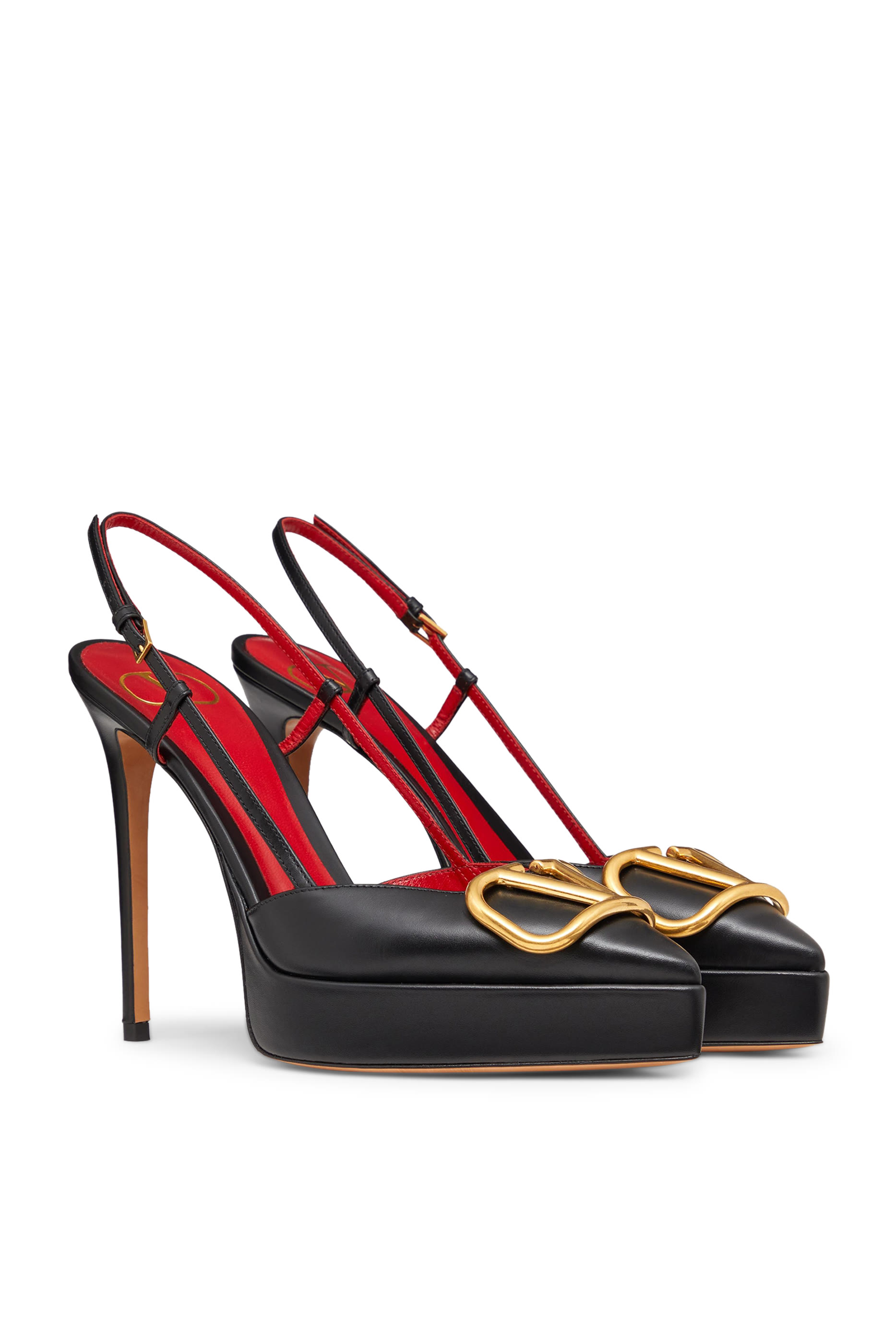 Valentino Garavani VLogo Signature 120 Leather Slingback Pumps