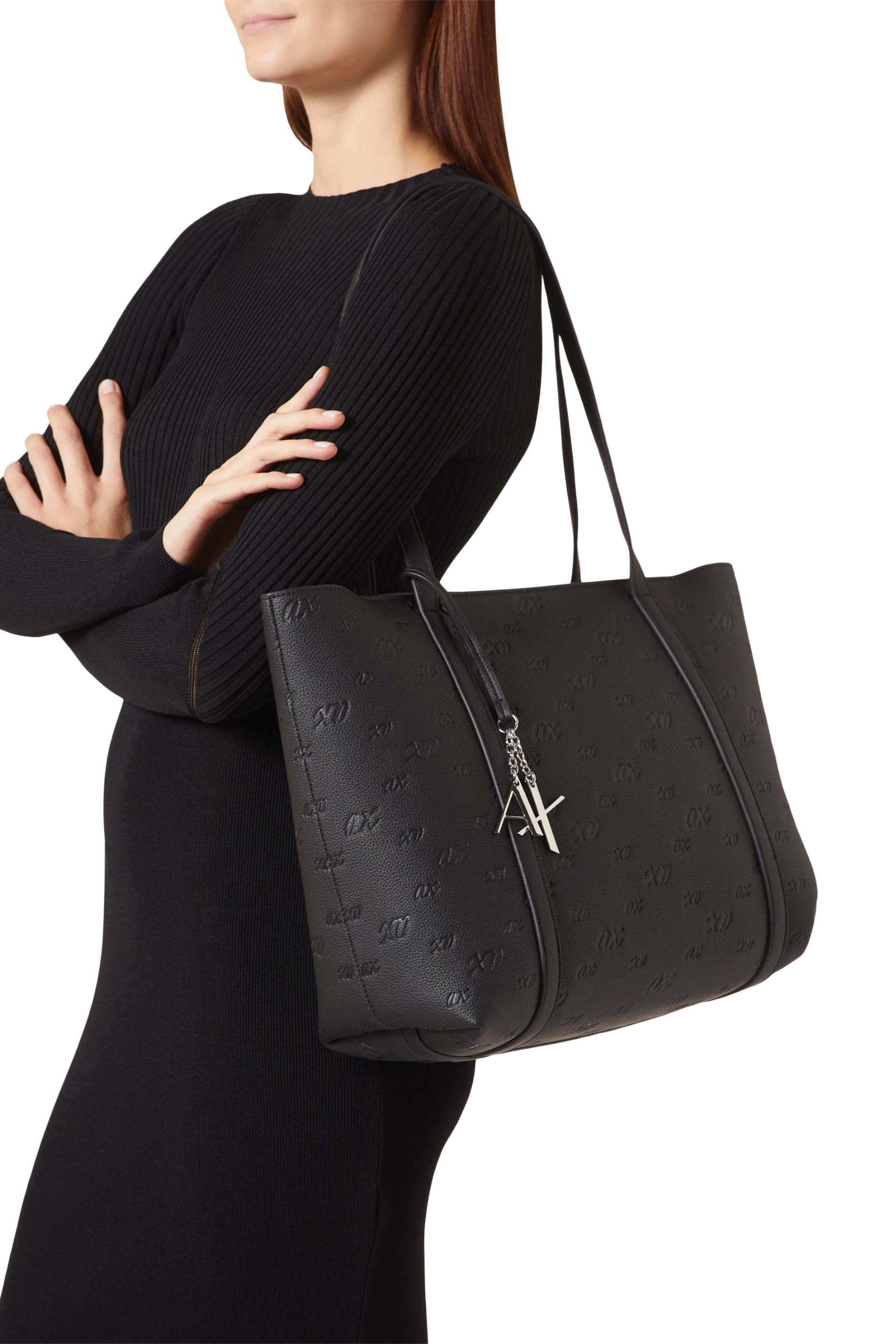 Embossed Logo Shopping Bag