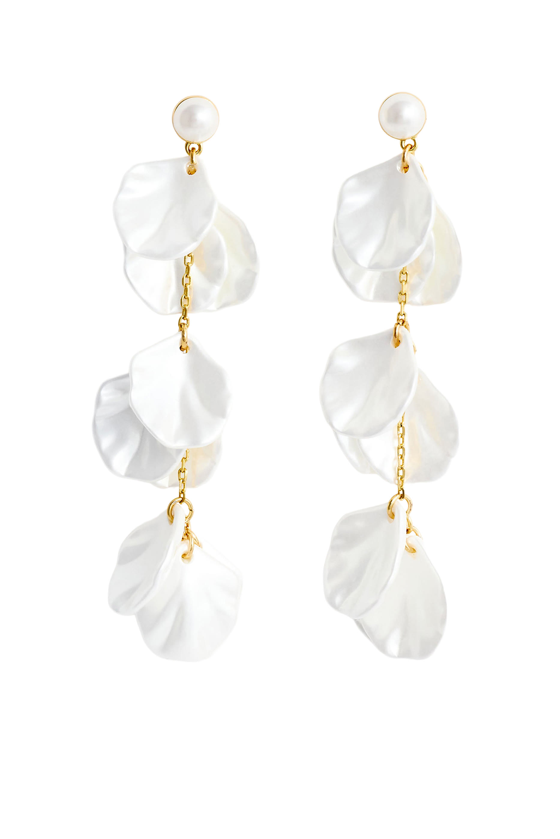 Pearl Petal Tiered Earrings