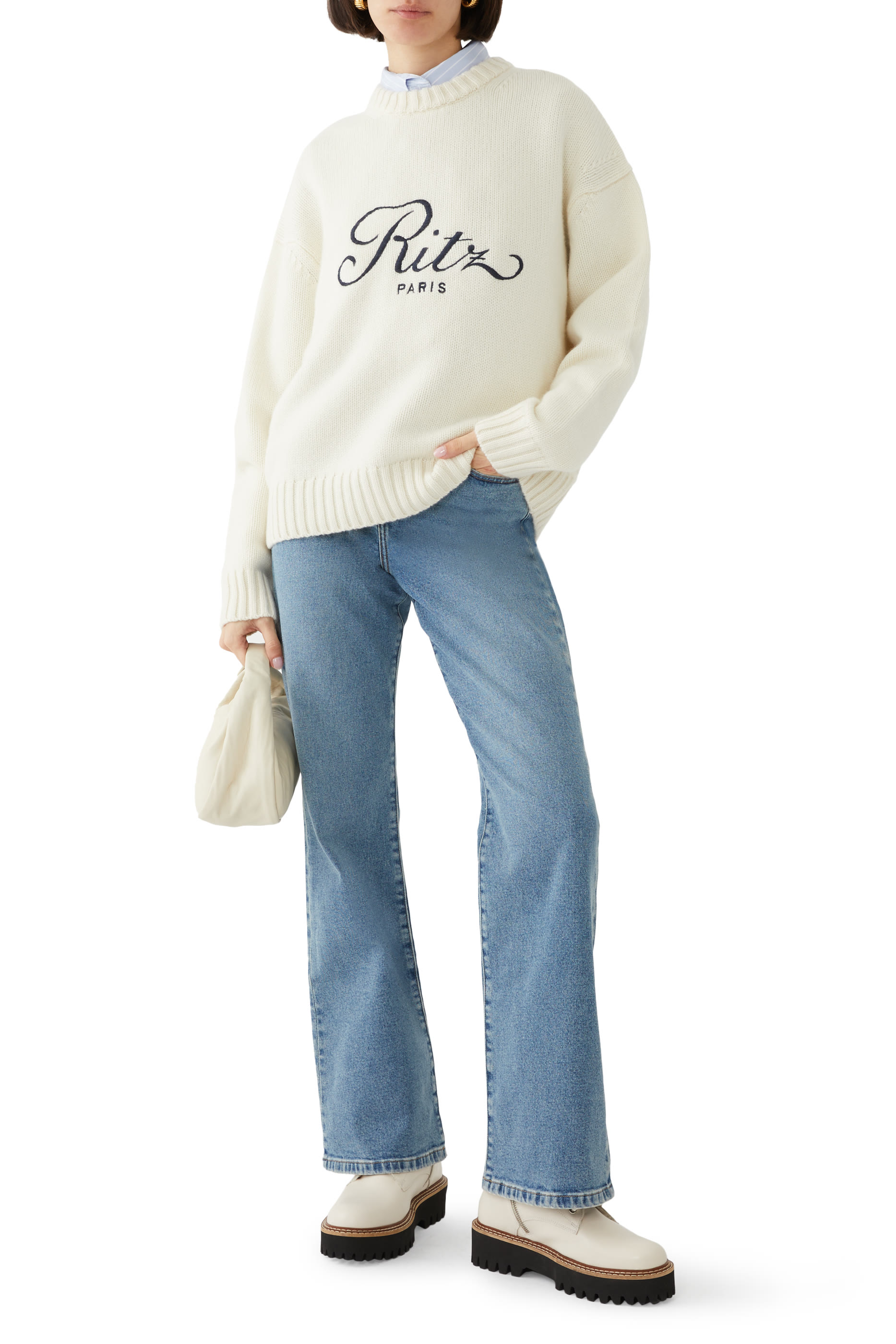 Farrah Stretch High-Rise Flared Jeans