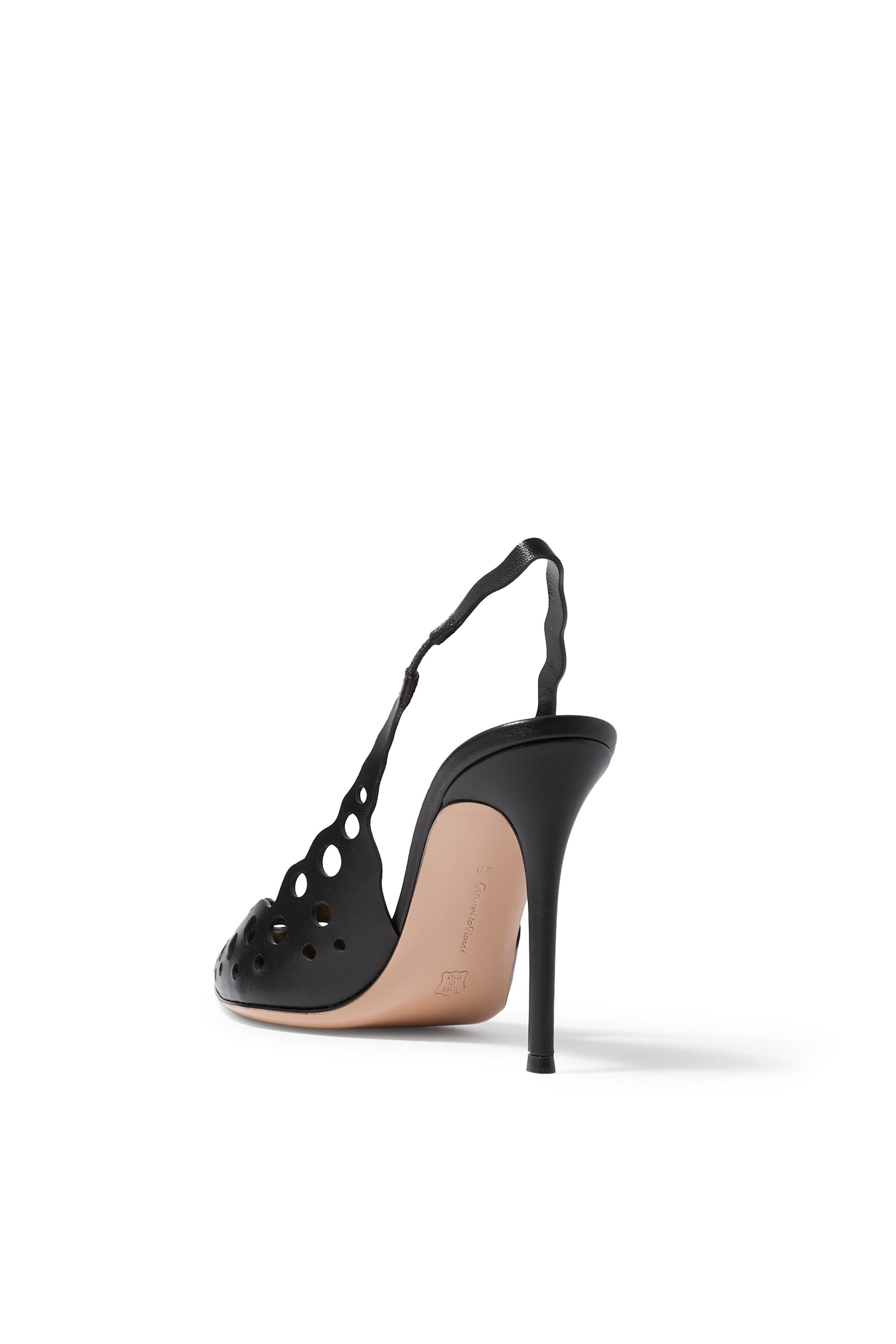  Laser-Cut 95 Slingback Heeled Pumps 